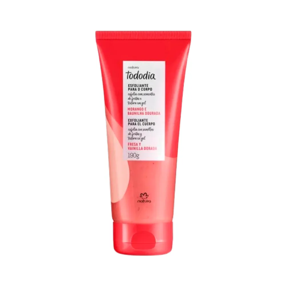 Exfoliante Corporal Fresa y Vainilla Dorada Tododia Natura 190 g