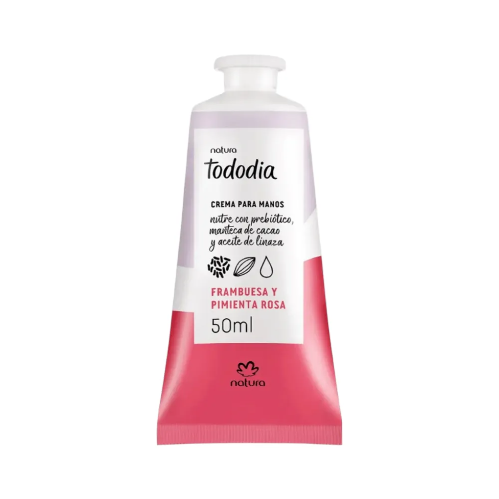 Crema Nutritiva para Manos Tododia Frambuesa y Pimienta Rosa Natura 50ml