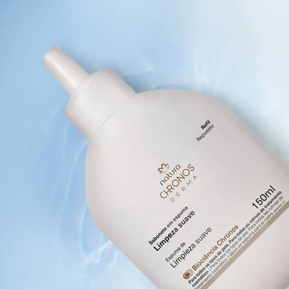 Repuesto Espuma para Limpieza Chronos Natura 150 ml Fondo Celeste