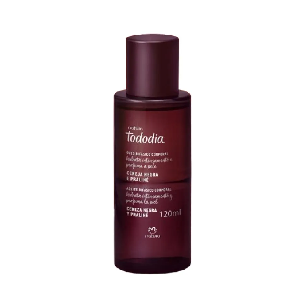 Aceite Bifásico Corporal Cereza Negra y Almendras Dulces Tododia Natura 120 ml