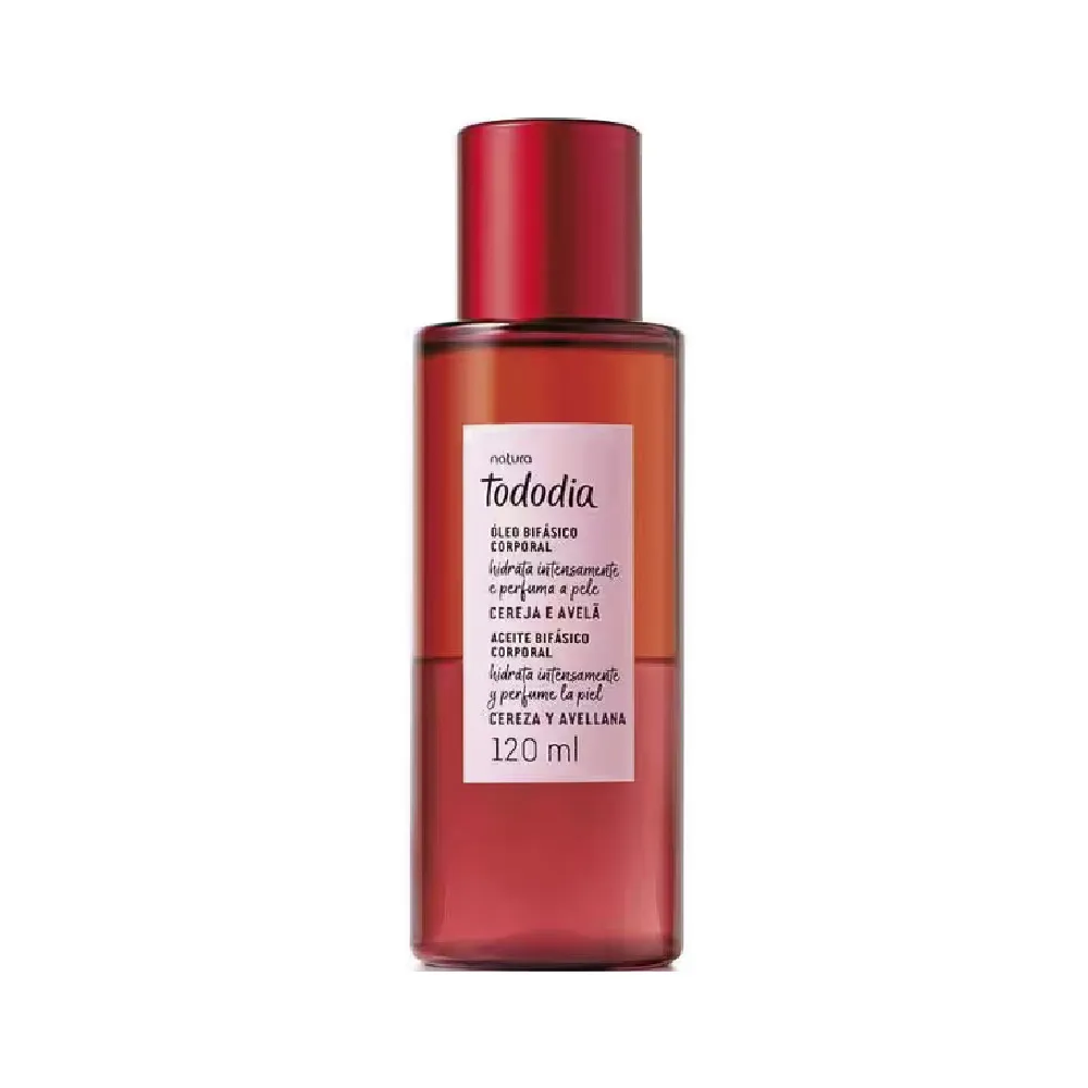 Aceite Bifásico Corporal Cereza y Avellana Tododia Natura 120 ml