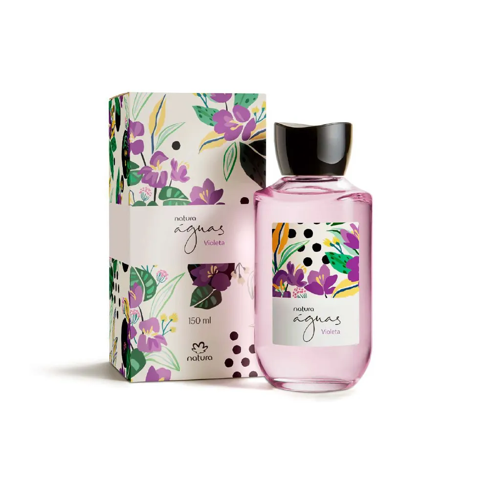 Colonia Femenina Águas Violeta Natura 150 ml, presentado de frente