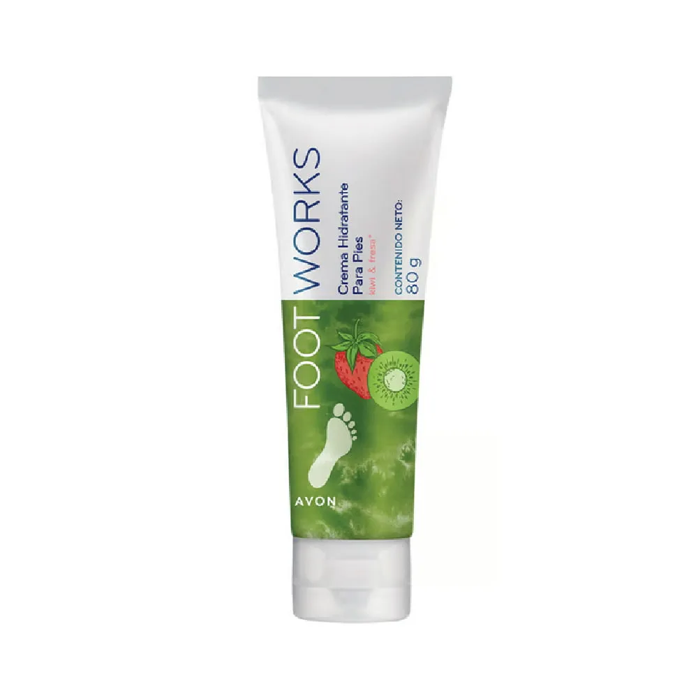 Crema Hidratante para Pies Kiwi y Fresas Foot Works Avon 80 g