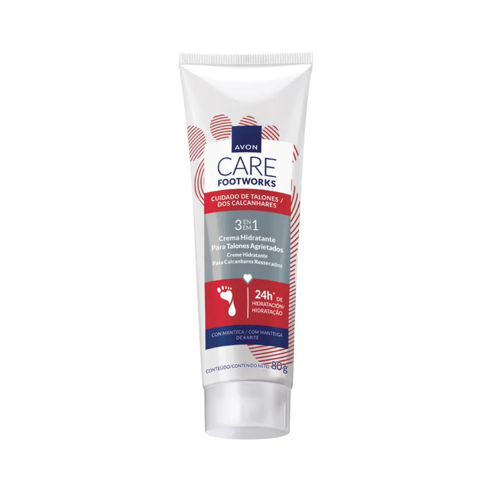 Crema Hidratante para Talones 3 en 1 Foot Works Care Avon 80 g