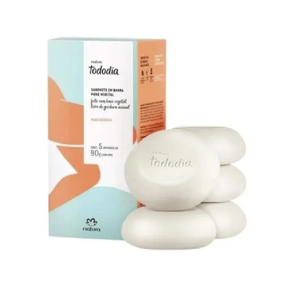 Jabones en Barra Puro Vegetal Tododia Macadamia Natura 90 g X5