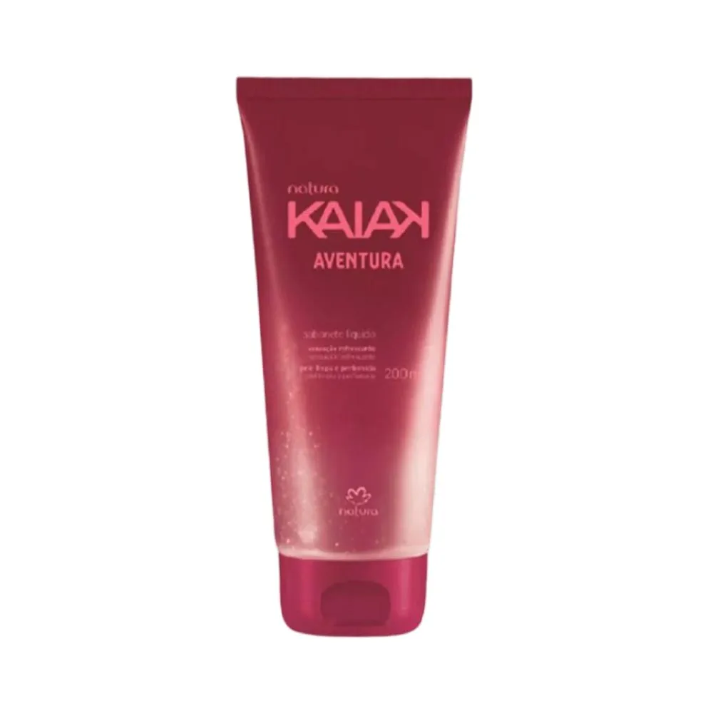 Jabón Líquido Kaiak Aventura Femenino Natura 200 ml Fondo Blanco