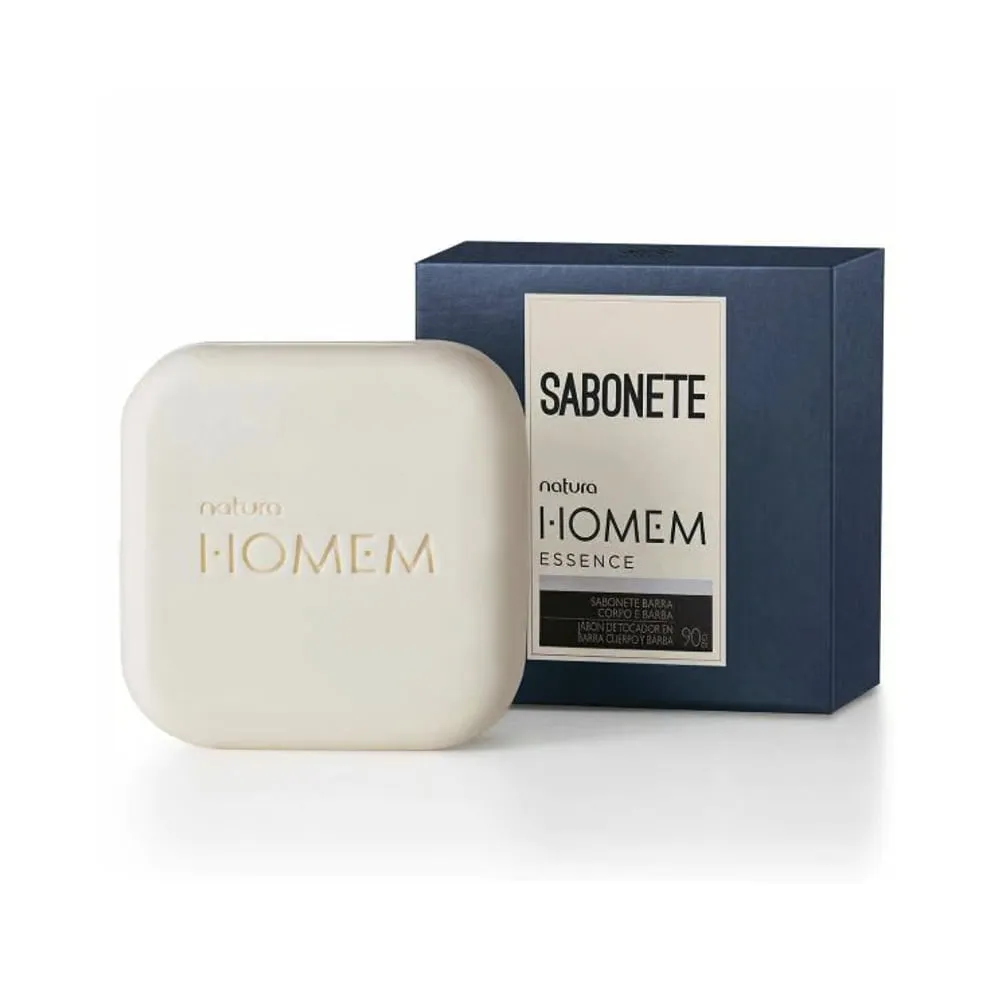 Jabón en Barra Homem Essence Natura 90 g Fondo blanco