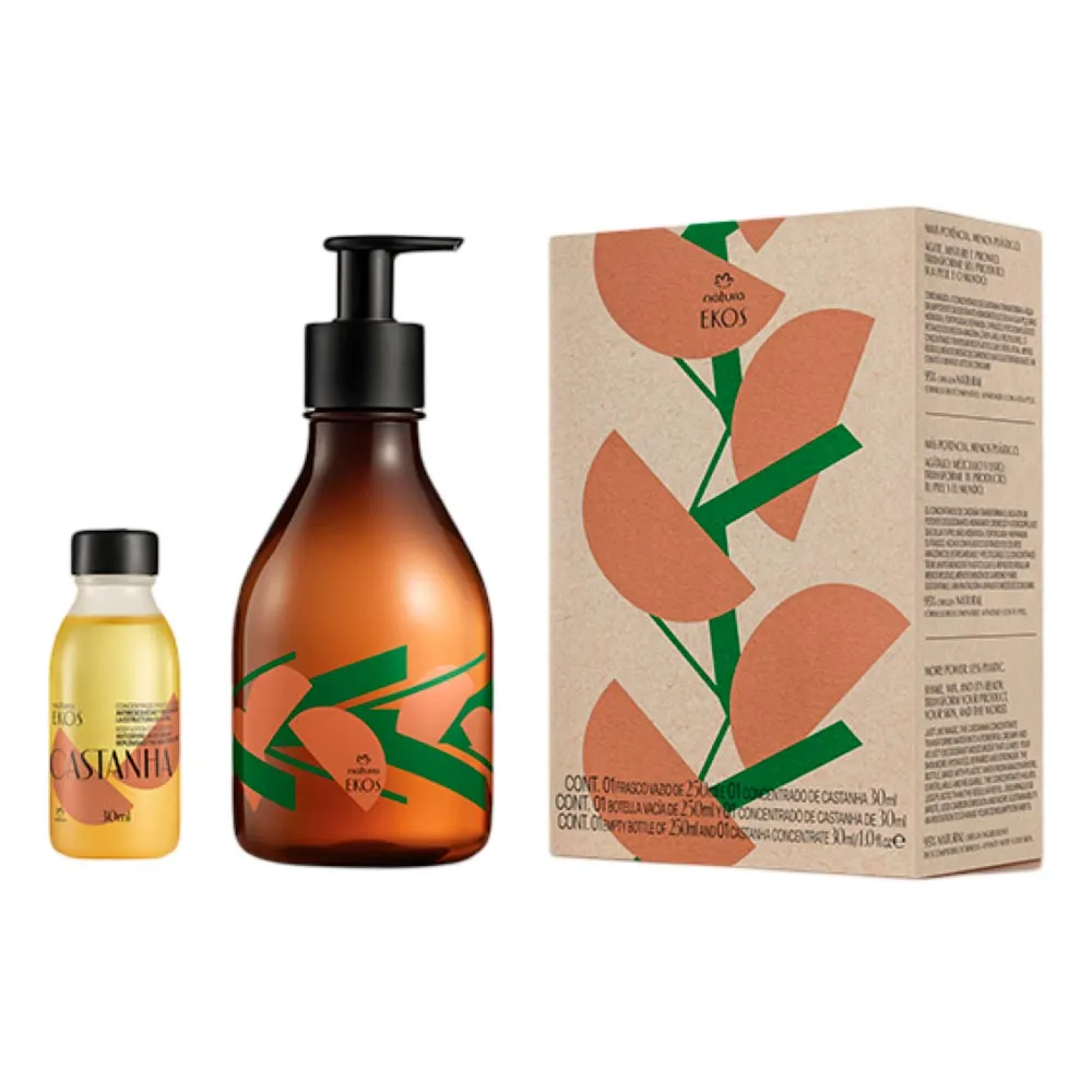 Kit Concentrado Hidratante Corporal Castaña Ekos Natura