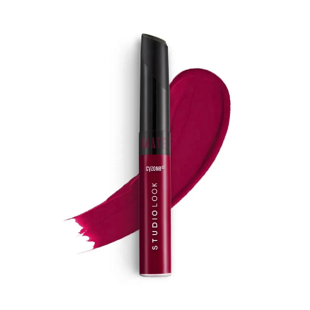 Labial Líquido Mate Deep Red Studio Look Cyzone 6 ml