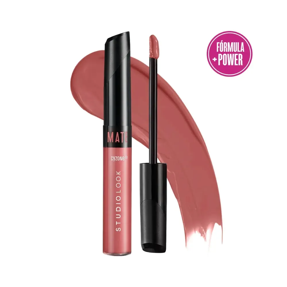 Labial Líquido Mate Rose Nude Studio Look Cyzone 6 ml