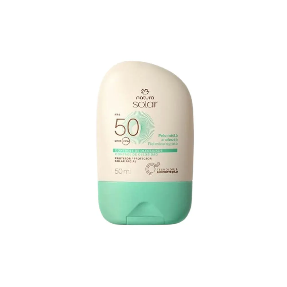 Protector Solar Facial 50 FPS Piel Mixta a Oleosa Solar Natura 50 ml