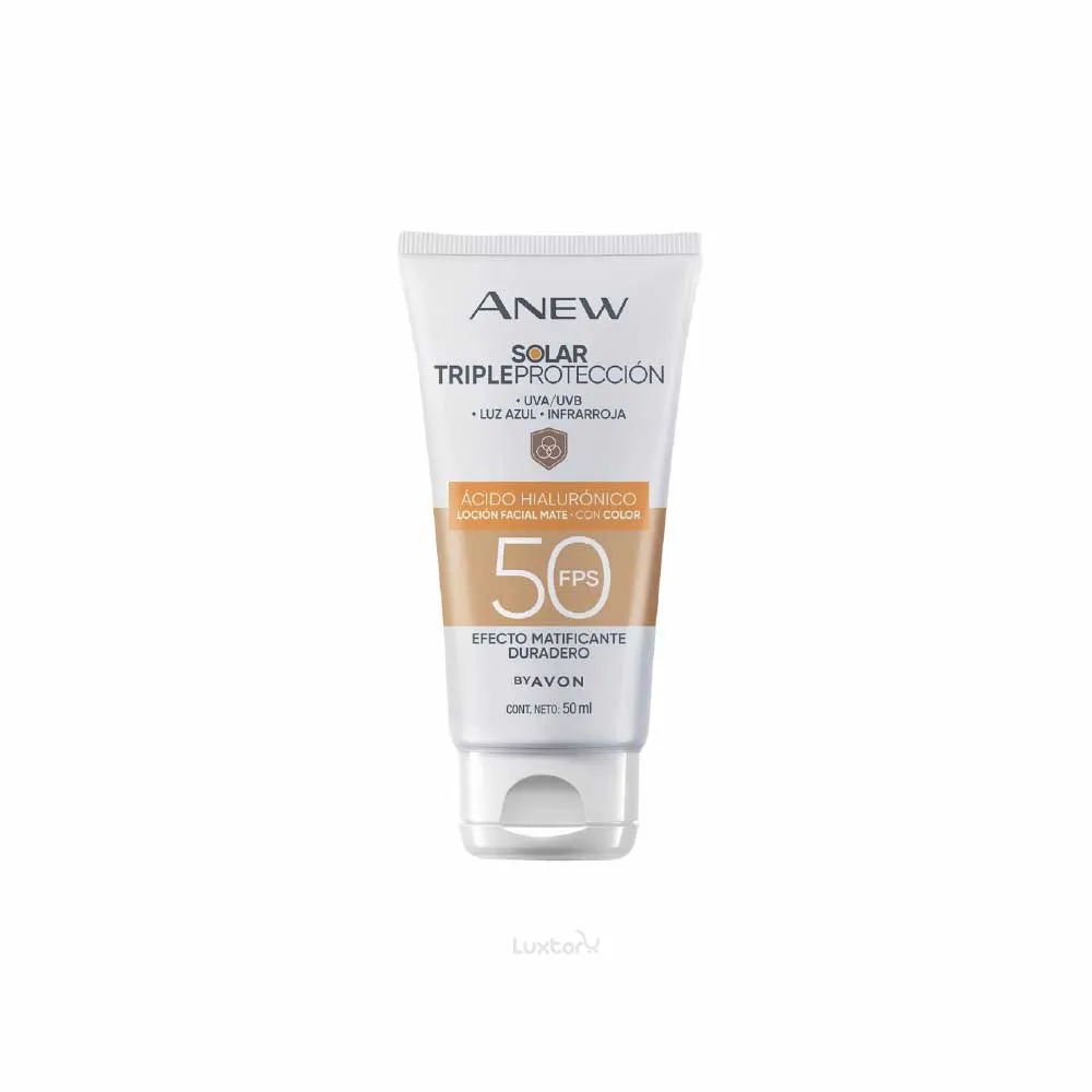 Protector Solar Triple Protección Mate 50 FPS Anew Avon 50 ml