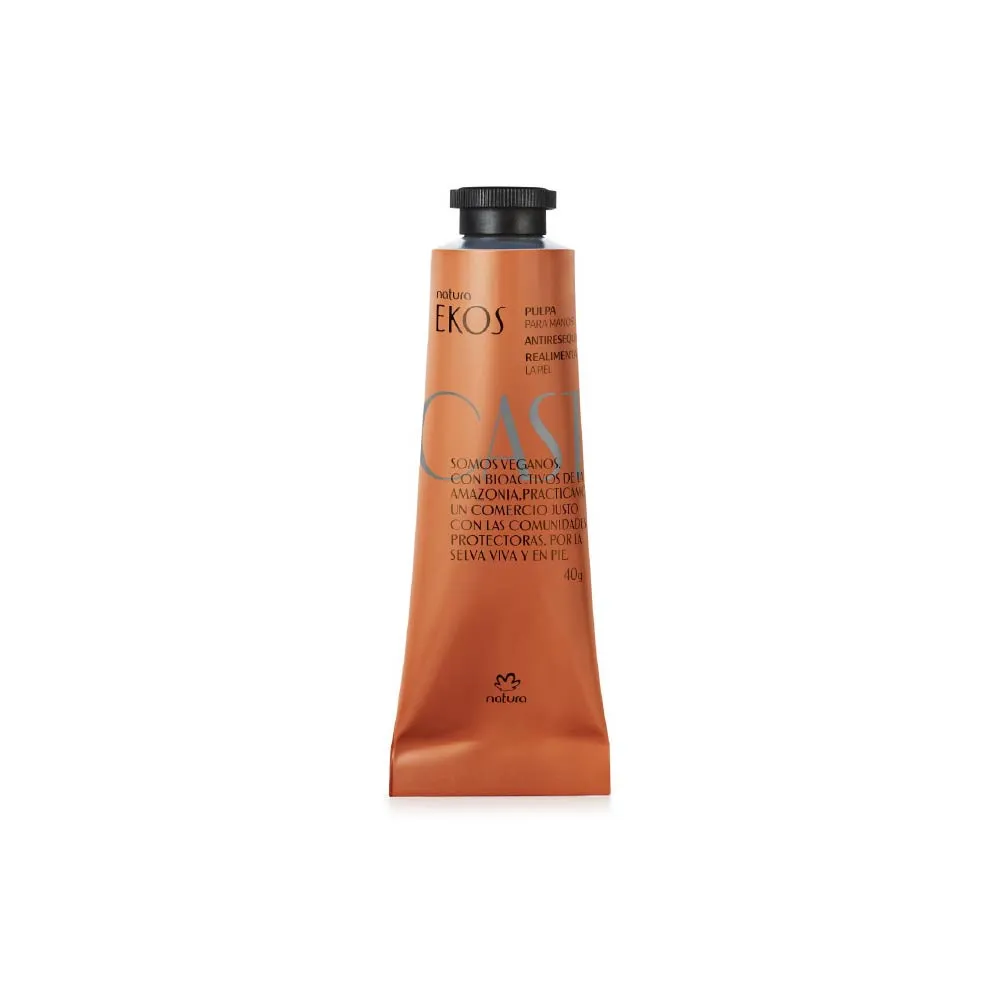 Pulpa Hidratante para Manos Ekos Castaña Natura 40g, presentado de frente