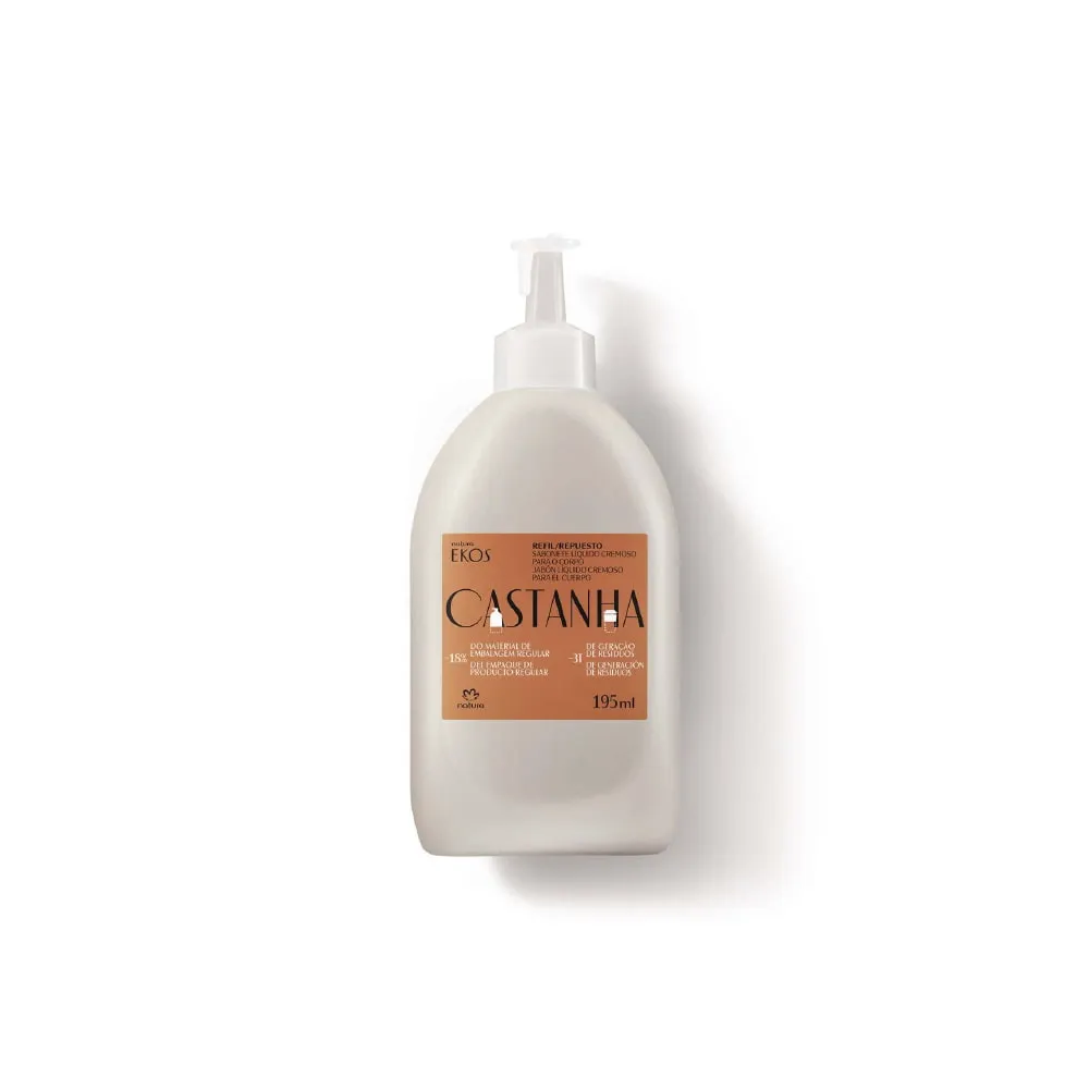 Repuesto Jabón Líquido Cremoso para Manos Castaña Ekos Natura 195 ml