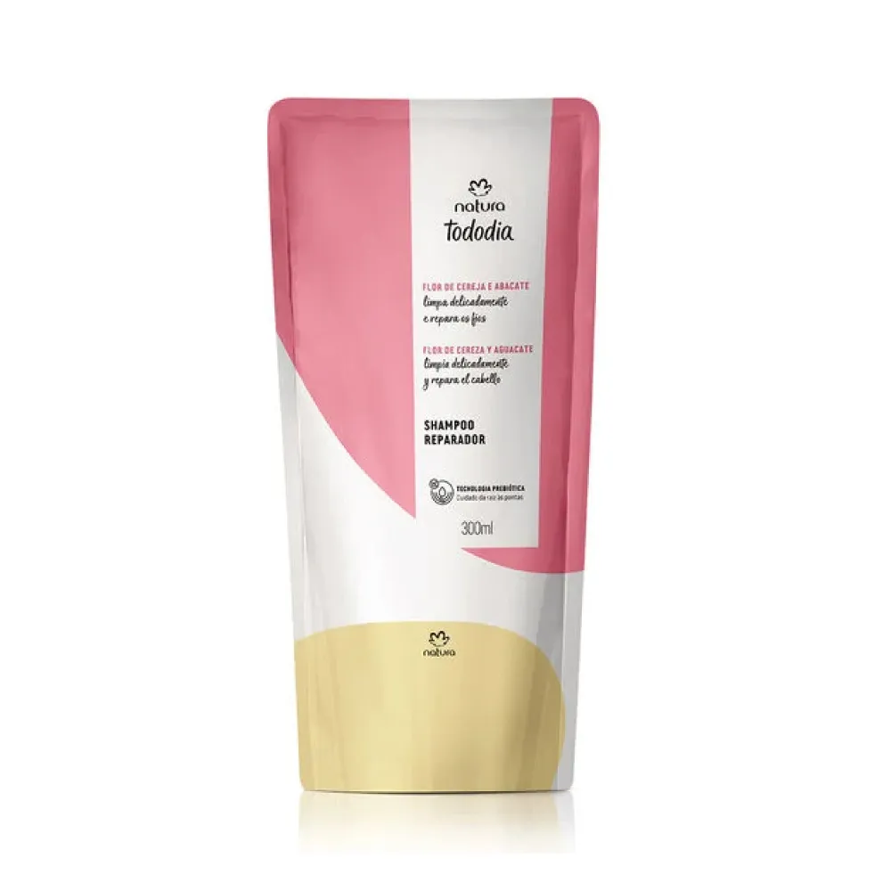 Repuesto Shampoo Flor de Cereza y Aguacate Tododia Natura 300 ml