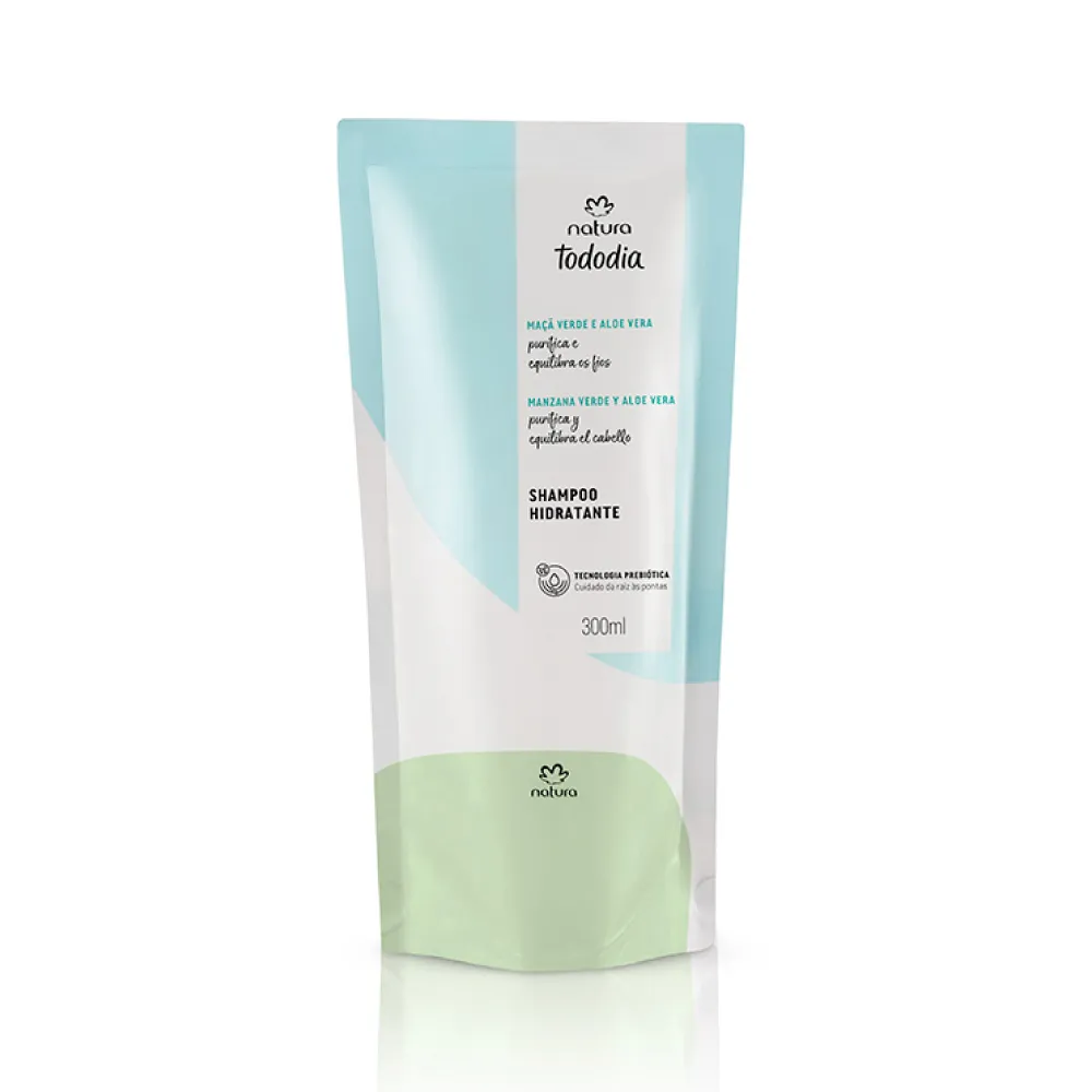 Repuesto Shampoo Manzana Verde y Aloe Vera Tododia Natura 300 ml