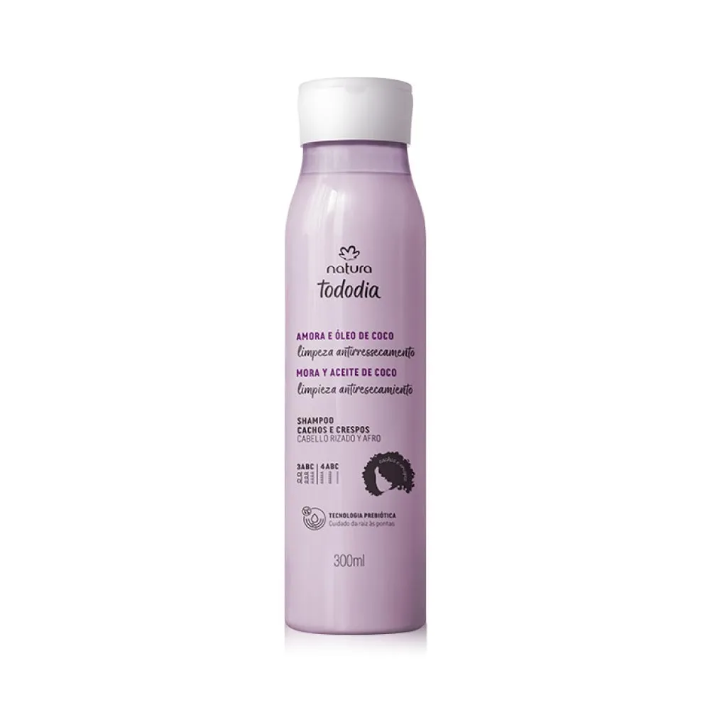 Shampoo Mora y Aceite de Coco Cabello Rizado Tododia Natura 300 ml