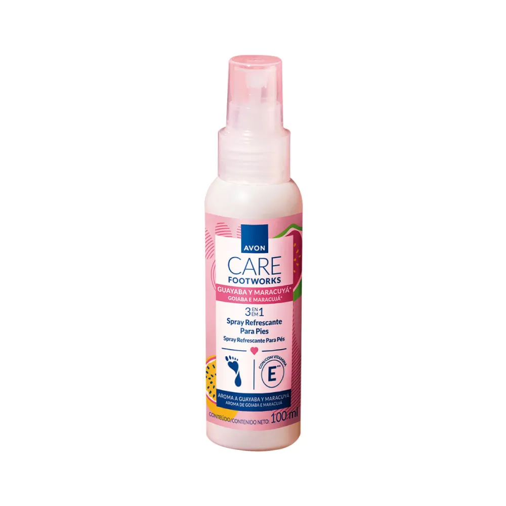 Spray Refrescante para Pies Guayaba y Maracuyá Foot Works Avon 100 ml