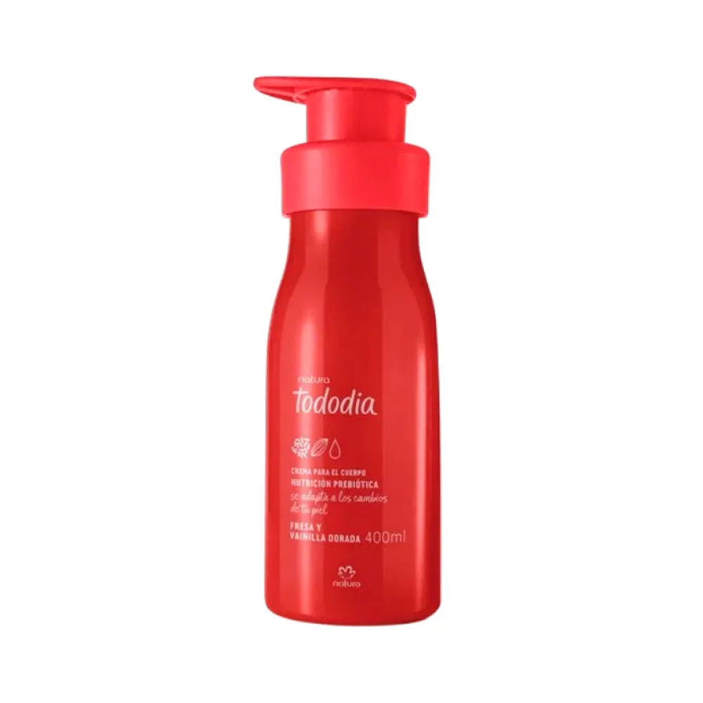 Crema Corporal Fresa y Vainilla Dorada Tododia Natura 400 ml