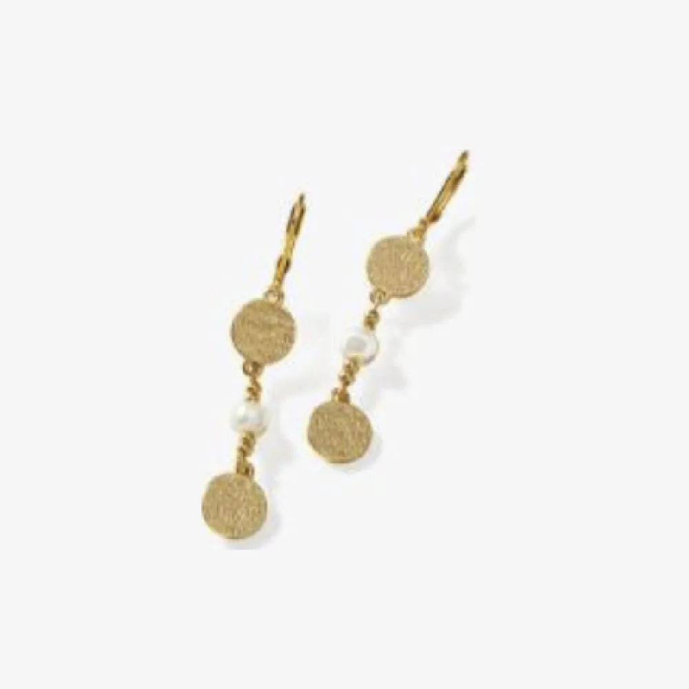 Aretes Medalla Perlada Joyería Yanbal
