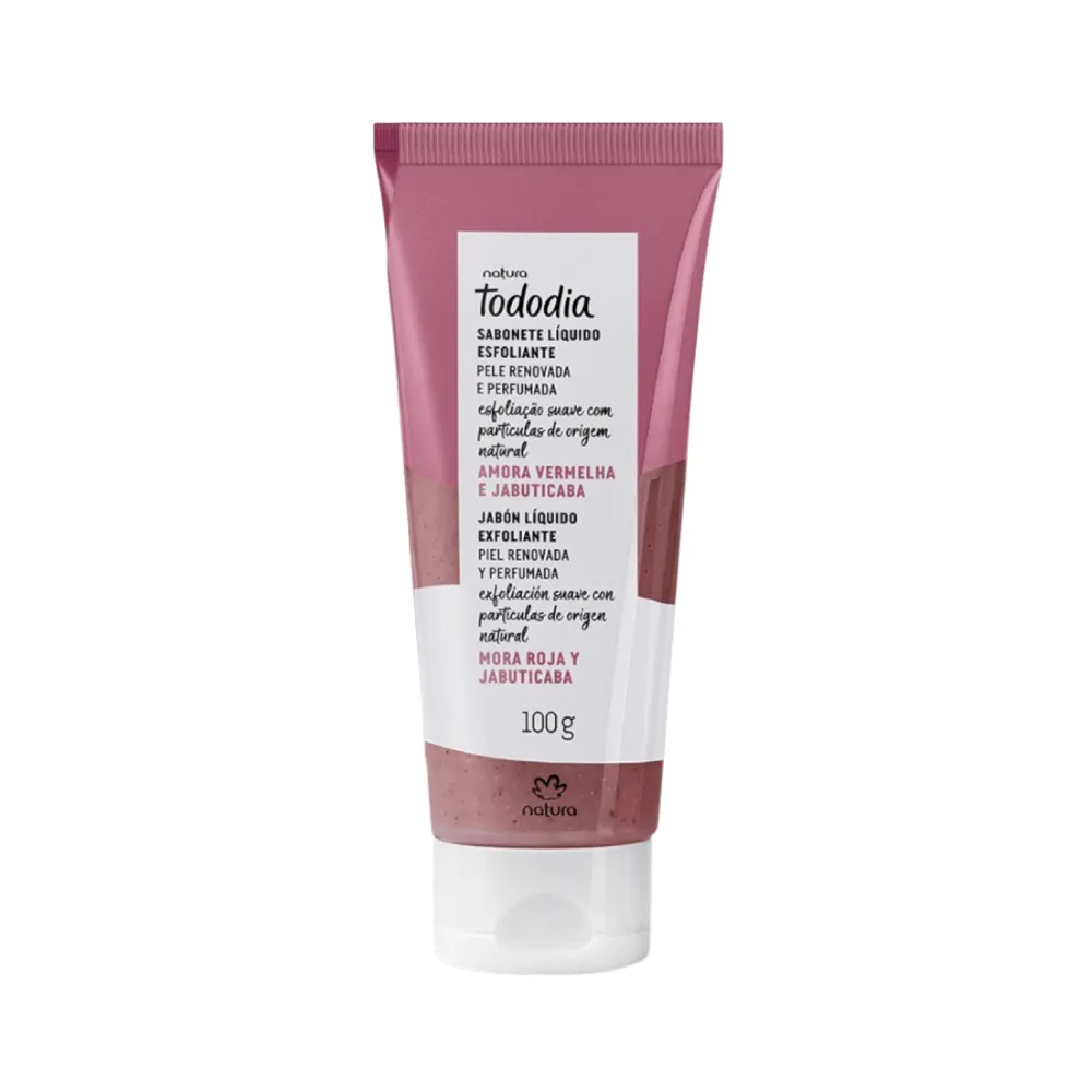Jabón Líquido Exfoliante Mora Roja y Jabuticaba Tododia Natura 100 g