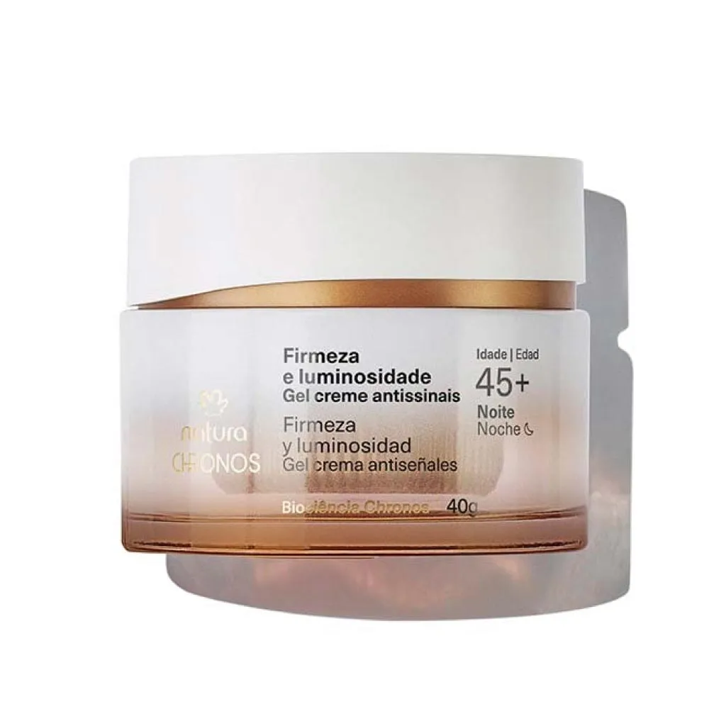 Gel Crema Antiseñales Firmeza y Luminosidad 45+ Noche Chronos Natura 40 g