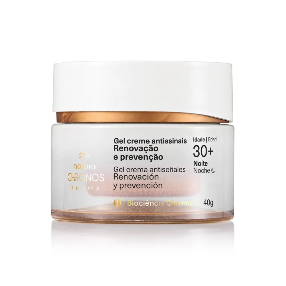 Gel Crema Antiseñales Renovación y Energía 30+ Noche Chronos Natura 40 g