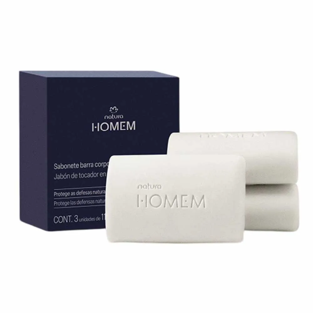 Jabones en Barra Homem Natura 110 g x 3