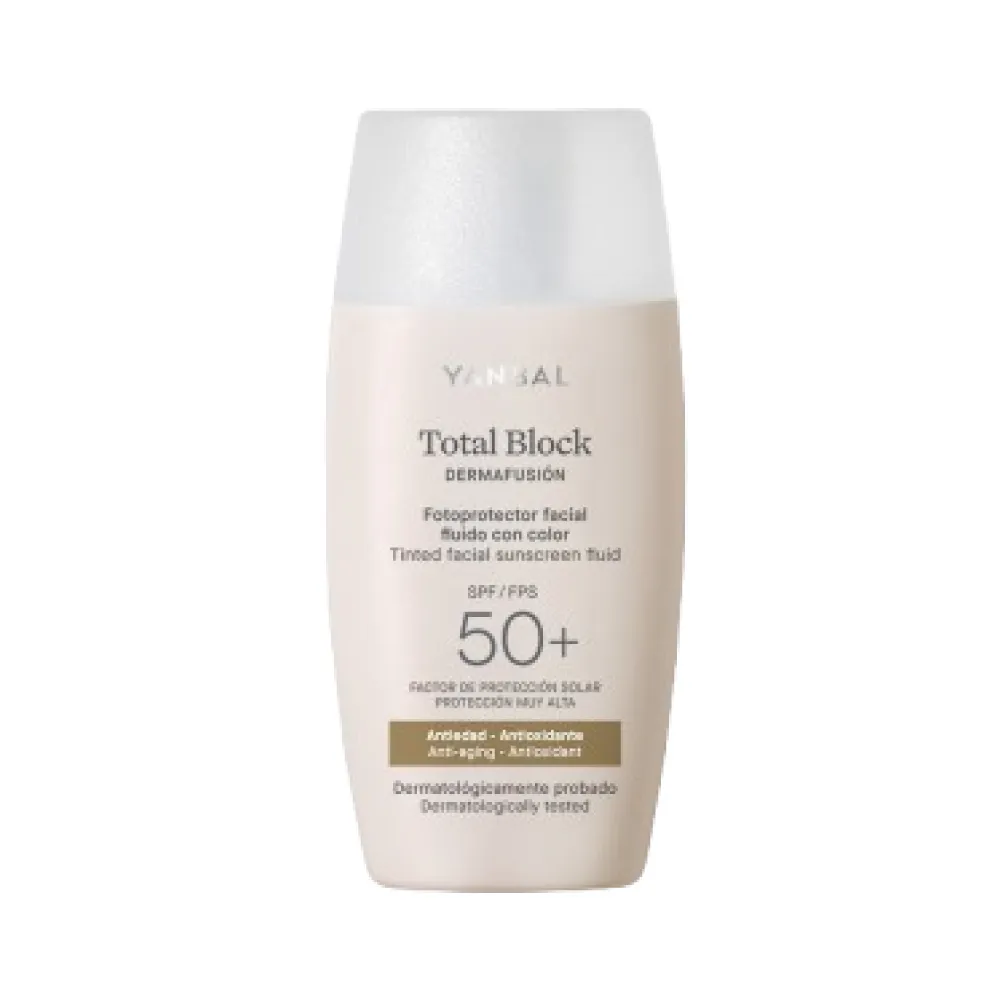 Protector Solar Dermafusión Con Color SPF 50 Total Block Yanbal 50 ml