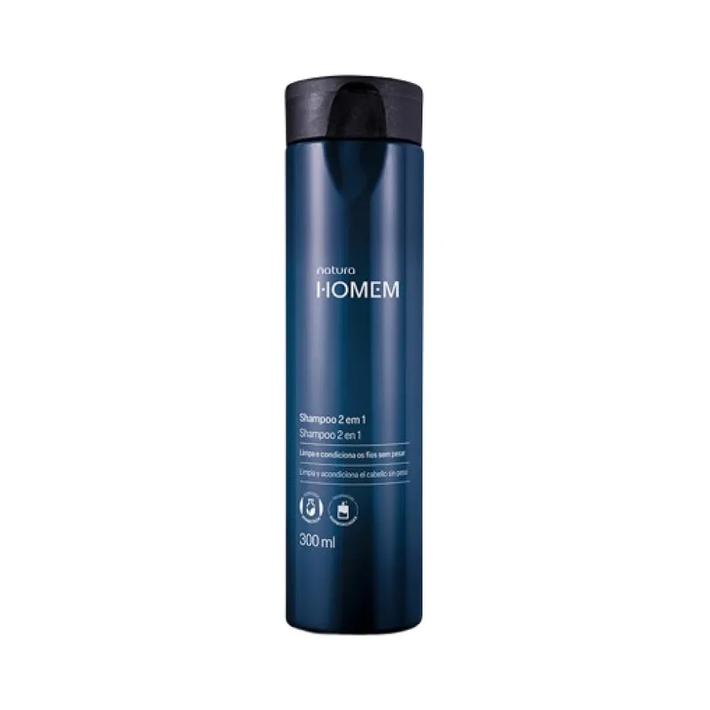 Shampoo 2 en 1 Homem Natura 300 ml